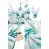 imageVOTEPRETTY Womens Summer Dresses Spring Sundresses Beach Clothes Outfit Vacation 2024 V Neck Casual Tropical Resort HawaiianLight Green Leaves