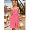 imageVOTEPRETTY Womens Summer Dresses Spring Sundresses Beach Clothes Outfit Vacation 2024 V Neck Casual Tropical Resort HawaiianLight Pink