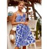 imageVOTEPRETTY Womens Summer Dresses Spring Sundresses Beach Clothes Outfit Vacation 2024 V Neck Casual Tropical Resort HawaiianLittle Blue Floral