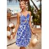 imageVOTEPRETTY Womens Summer Dresses Spring Sundresses Beach Clothes Outfit Vacation 2024 V Neck Casual Tropical Resort HawaiianLittle Blue Floral