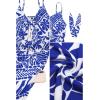 imageVOTEPRETTY Womens Summer Dresses Spring Sundresses Beach Clothes Outfit Vacation 2024 V Neck Casual Tropical Resort HawaiianLittle Blue Floral