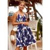 imageVOTEPRETTY Womens Summer Dresses Spring Sundresses Beach Clothes Outfit Vacation 2024 V Neck Casual Tropical Resort HawaiianNavy Floral