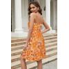 imageVOTEPRETTY Womens Summer Dresses Spring Sundresses Beach Clothes Outfit Vacation 2024 V Neck Casual Tropical Resort HawaiianOrange Flower