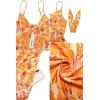 imageVOTEPRETTY Womens Summer Dresses Spring Sundresses Beach Clothes Outfit Vacation 2024 V Neck Casual Tropical Resort HawaiianOrange Flower