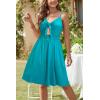imageVOTEPRETTY Womens Summer Dresses Spring Sundresses Beach Clothes Outfit Vacation 2024 V Neck Casual Tropical Resort HawaiianPeacock