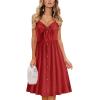 imageVOTEPRETTY Womens Summer Dresses Spring Sundresses Beach Clothes Outfit Vacation 2024 V Neck Casual Tropical Resort HawaiianWine