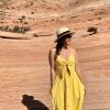 imageVOTEPRETTY Womens Summer Dresses Spring Sundresses Beach Clothes Outfit Vacation 2024 V Neck Casual Tropical Resort HawaiianYellow