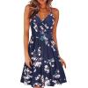imageVOTEPRETTY Womens V Neck Floral Spaghetti Strap Sundress Casual Summer Party Swing Dress with PocketFloral02