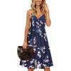 imageVOTEPRETTY Womens V Neck Floral Spaghetti Strap Sundress Casual Summer Party Swing Dress with PocketFloral02