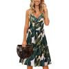 imageVOTEPRETTY Womens V Neck Floral Spaghetti Strap Sundress Casual Summer Party Swing Dress with PocketFloral09