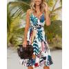 imageVOTEPRETTY Womens V Neck Floral Spaghetti Strap Sundress Casual Summer Party Swing Dress with PocketFloral11