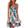 imageVOTEPRETTY Womens V Neck Floral Spaghetti Strap Sundress Casual Summer Party Swing Dress with PocketFloral11