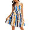 imageVOTEPRETTY Womens V Neck Floral Spaghetti Strap Sundress Casual Summer Party Swing Dress with PocketFloral23