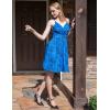 imageVOTEPRETTY Womens V Neck Floral Spaghetti Strap Sundress Casual Summer Party Swing Dress with PocketFloral27