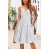 imageVOTEPRETTY Womens V Neck Floral Spaghetti Strap Sundress Casual Summer Party Swing Dress with PocketFloral28