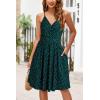 imageVOTEPRETTY Womens V Neck Floral Spaghetti Strap Sundress Casual Summer Party Swing Dress with PocketFloral29