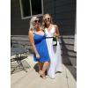 imageVOTEPRETTY Womens VNeck Spaghetti Strap Dress Summer Casual Swing Sundress with PocketsBlue