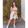 imageVOTEPRETTY Womens VNeck Spaghetti Strap Dress Summer Casual Swing Sundress with PocketsFloral03