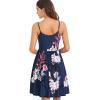 imageVOTEPRETTY Womens VNeck Spaghetti Strap Dress Summer Casual Swing Sundress with PocketsFloral17