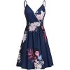 imageVOTEPRETTY Womens VNeck Spaghetti Strap Dress Summer Casual Swing Sundress with PocketsFloral17