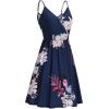 imageVOTEPRETTY Womens VNeck Spaghetti Strap Dress Summer Casual Swing Sundress with PocketsFloral17