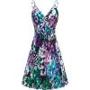 imageVOTEPRETTY Womens VNeck Spaghetti Strap Dress Summer Casual Swing Sundress with PocketsFloral38