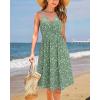 imageVOTEPRETTY Womens VNeck Spaghetti Strap Dress Summer Casual Swing Sundress with PocketsFloral43