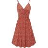 imageVOTEPRETTY Womens VNeck Spaghetti Strap Dress Summer Casual Swing Sundress with PocketsFloral44