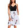imageVOTEPRETTY Womens VNeck Spaghetti Strap Dress Summer Casual Swing Sundress with PocketsFloralb