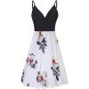 imageVOTEPRETTY Womens VNeck Spaghetti Strap Dress Summer Casual Swing Sundress with PocketsFloralb