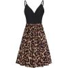 imageVOTEPRETTY Womens VNeck Spaghetti Strap Dress Summer Casual Swing Sundress with PocketsFloralf