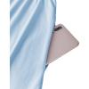 imageVOTEPRETTY Womens VNeck Spaghetti Strap Dress Summer Casual Swing Sundress with PocketsLight Blue