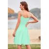 imageVOTEPRETTY Womens VNeck Spaghetti Strap Dress Summer Casual Swing Sundress with PocketsLight Green2