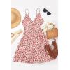 imageVOTEPRETTY Womens VNeck Spaghetti Strap Dress Summer Casual Swing Sundress with PocketsLittle Red Floral