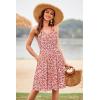imageVOTEPRETTY Womens VNeck Spaghetti Strap Dress Summer Casual Swing Sundress with PocketsLittle Red Floral