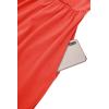 imageVOTEPRETTY Womens VNeck Spaghetti Strap Dress Summer Casual Swing Sundress with PocketsOrange Red