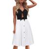 imageVOTEPRETTY Womens Summer Dresses Spring Sundresses Beach Clothes Outfit Vacation 2024 V Neck Casual Tropical Resort HawaiianBlackwhite