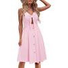 imageVOTEPRETTY Womens Summer Dresses Spring Sundresses Beach Clothes Outfit Vacation 2024 V Neck Casual Tropical Resort HawaiianPink