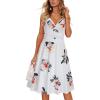 imageVOTEPRETTY Womens V Neck Floral Spaghetti Strap Sundress Casual Summer Party Swing Dress with PocketFloral01