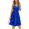 imageVOTEPRETTY Womens V Neck Floral Spaghetti Strap Sundress Casual Summer Party Swing Dress with PocketFloral27