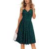 imageVOTEPRETTY Womens V Neck Floral Spaghetti Strap Sundress Casual Summer Party Swing Dress with PocketFloral29