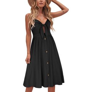 imageVOTEPRETTY Womens Summer Dresses Spring Sundresses Beach Clothes Outfit Vacation 2024 V Neck Casual Tropical Resort HawaiianAblack