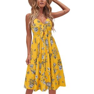 imageVOTEPRETTY Womens Summer Dresses Spring Sundresses Beach Clothes Outfit Vacation 2024 V Neck Casual Tropical Resort HawaiianFloral28