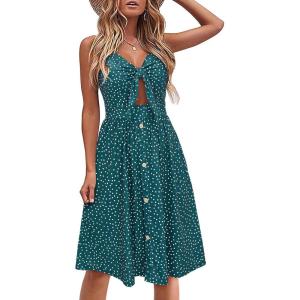 imageVOTEPRETTY Womens Summer Dresses Spring Sundresses Beach Clothes Outfit Vacation 2024 V Neck Casual Tropical Resort HawaiianFloral34