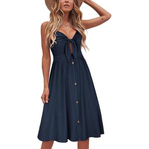 imageVOTEPRETTY Womens Summer Dresses Spring Sundresses Beach Clothes Outfit Vacation 2024 V Neck Casual Tropical Resort HawaiianNavy