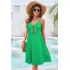 imageVOTEPRETTY Womens Summer Dresses Spring Sundresses Beach Clothes Outfit Vacation 2024 V Neck Casual Tropical Resort HawaiianGreen25