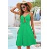 imageVOTEPRETTY Womens Summer Dresses Spring Sundresses Beach Clothes Outfit Vacation 2024 V Neck Casual Tropical Resort HawaiianGreen25
