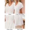 imageVOTEPRETTY Womens 2025 Summer Boho Maxi Dresses Flutter Short Sleeve V Neck Casual Beach Wedding Guest Vacation Long DressWhite Purple Floral