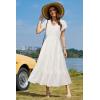 imageVOTEPRETTY Womens 2025 Summer Boho Maxi Dresses Flutter Short Sleeve V Neck Casual Beach Wedding Guest Vacation Long DressWhite Purple Floral