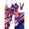 imageVOTEPRETTY Womens Summer Dresses Spring Sundresses Beach Clothes Outfit Vacation 2024 V Neck Casual Tropical Resort HawaiianBlue Purple Abstract Floral